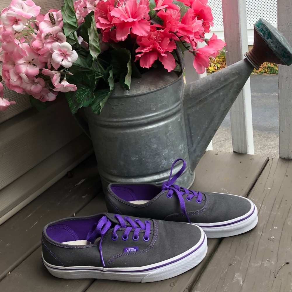 [Vans] Purple and Gray Shoes